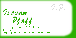 istvan pfaff business card